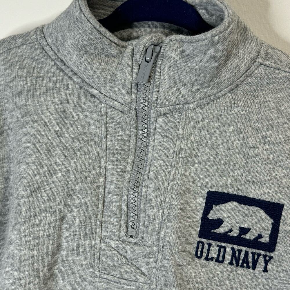 Old Navy High Neck Grey Sweatshirt with Quarter Zip Front Size 4t - Picture 7 of 8